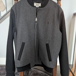 Original Penguin Gray and Black Bomber Jacket